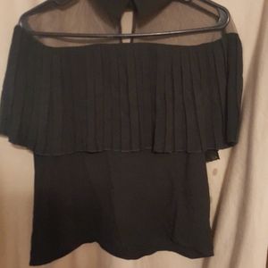 Black Sleeveless sheer top